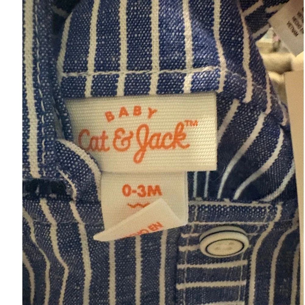 Cat‎ & Jack 0-3M Romper Set with Stars Bib and Cloud Island 4 Pack Bibs NWT